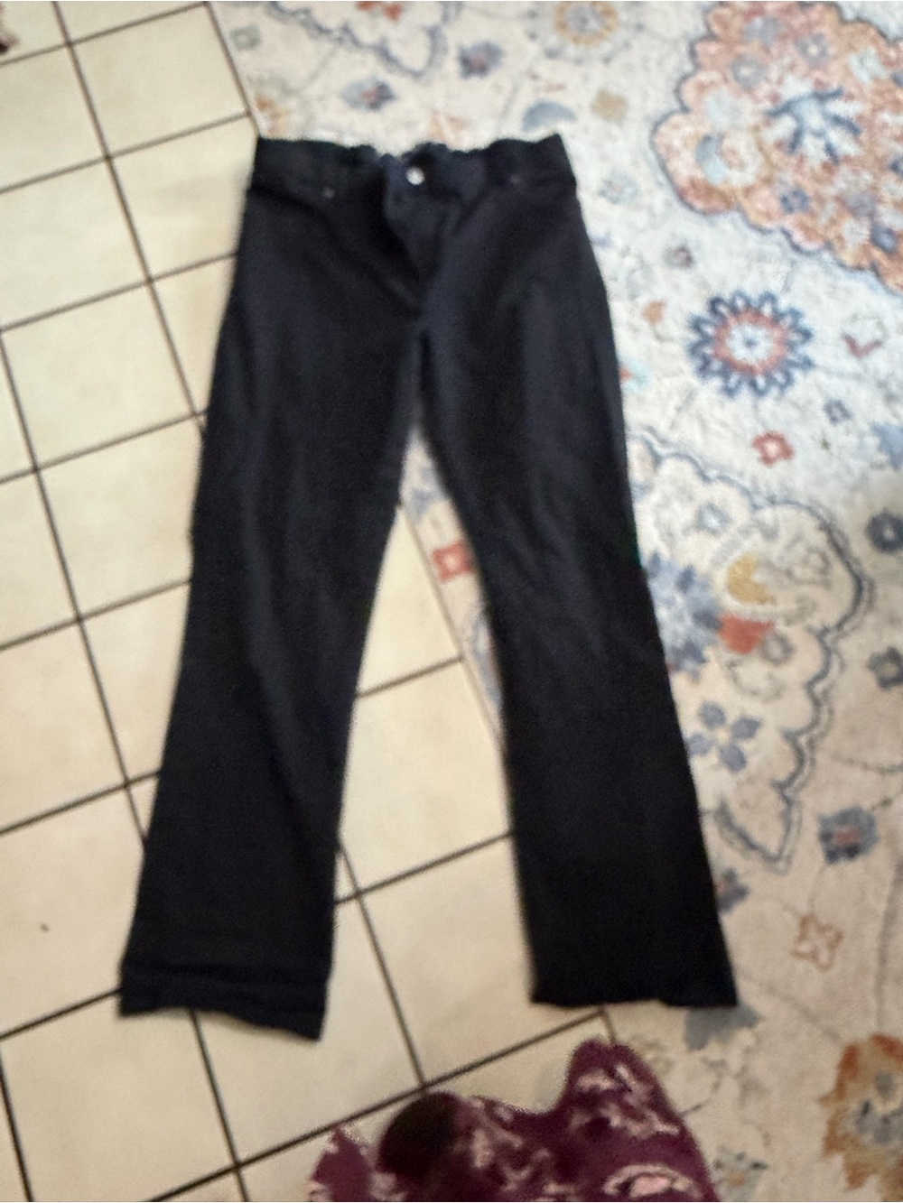 Club of Comfort Black Button-Front Stretch Pants - Picture 10 of 12